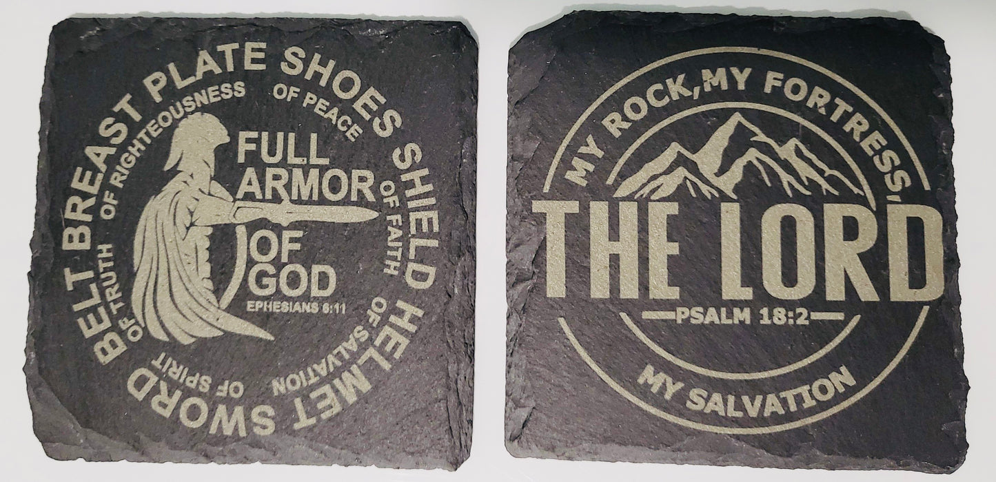 Christian Themed Slate Coasters