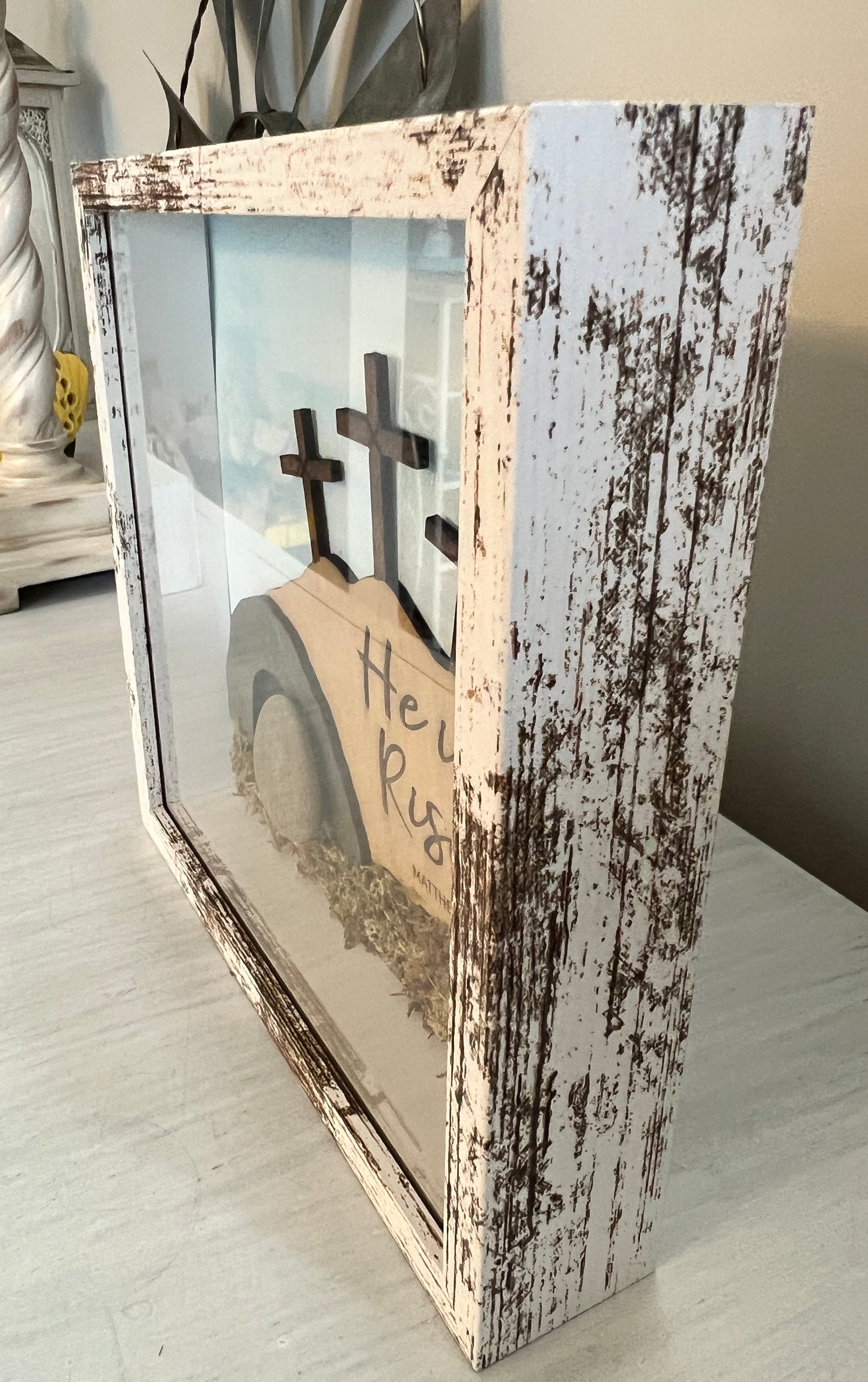 Empty Tomb - Shadowbox - Hand painted Background