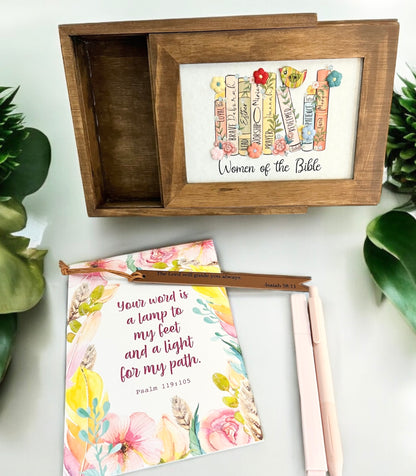 Hidden Treasures Prayer Box - Includes journal, pen, Bible highlighter, and bookmark