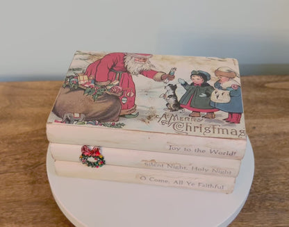 Christmas Faux Book Stack